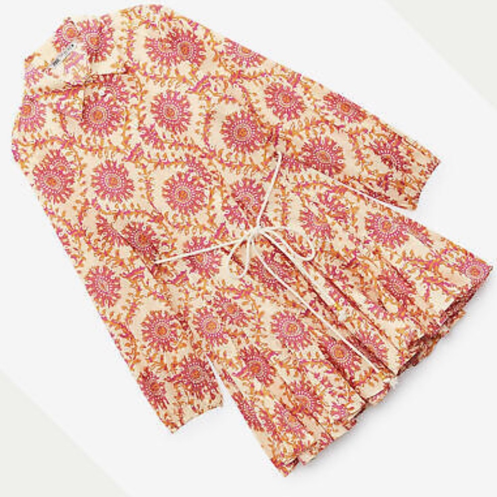 ZARA Pink printed shirt dress 4786129